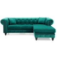 thumbnail image 1 of Passion Furniture Nola 98 in. Green 3-Seater Velvet Sofa with 2-Throw Pillow, 1 of 5