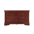 thumbnail image 1 of Louis Phillipe 2 6-Drawer Cherry Dresser (33 in. X 16 in. X 57 in.), 1 of 7