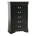 thumbnail image 1 of Passion Furniture Louis Phillipe II Black 5 Drawer Chest of Drawers (31 in L. X 16 in W. X 48 in H.), 1 of 3