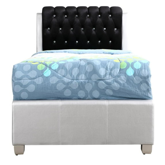 Passion Furniture Marilla Silver Twin Panel Beds