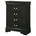 thumbnail image 1 of Passion Furniture Louis Phillipe Black 4 Drawer Chest of Drawers (31 in L. X 16 in W. X 41 in H.), 1 of 5