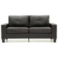 thumbnail image 1 of Passion Furniture PF-G464A-S 71 in. Newbury Flared Arm Faux Leather Straight Sofa, Dark Brown, 1 of 5