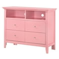 thumbnail image 1 of Passion Furniture Hammond Pink 4 Drawer Chest of Drawers (42 in L. X 18 in W. X 36 in H.), 1 of 5