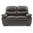 thumbnail image 1 of Passion Furniture PF-G674-L Marta 59 in. Flared Arm Faux Leather Straight Sofa in Dark Brown, 1 of 5