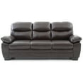 thumbnail image 1 of Passion Furniture PF-G674-S Marta 78 in. Flared Arm Faux Leather Straight Sofa in Dark Brown, 1 of 5