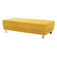 thumbnail image 1 of Passion Furniture Riveredge Yellow Linen Upholstered Ottoman, 1 of 3