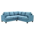thumbnail image 1 of Passion Furniture Sandridge 80 in. W 2-piece Microfiber L Shape Sectional Sofa in Aqua, 1 of 4