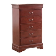 Louis Phillipe II Cherry 5 Drawer Chest of Drawers 31 in L. X 16 in W. X 48 in H.