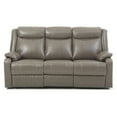 thumbnail image 1 of Ward 76 in. Gray Faux leather 3-Seater Reclining Sofa with Pillow Top Arm, 1 of 5