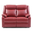 thumbnail image 1 of Passion Furniture Ward 55 in. Red Faux leather 2-Seater Reclining Sofa with Pillow Top Arm, 1 of 5