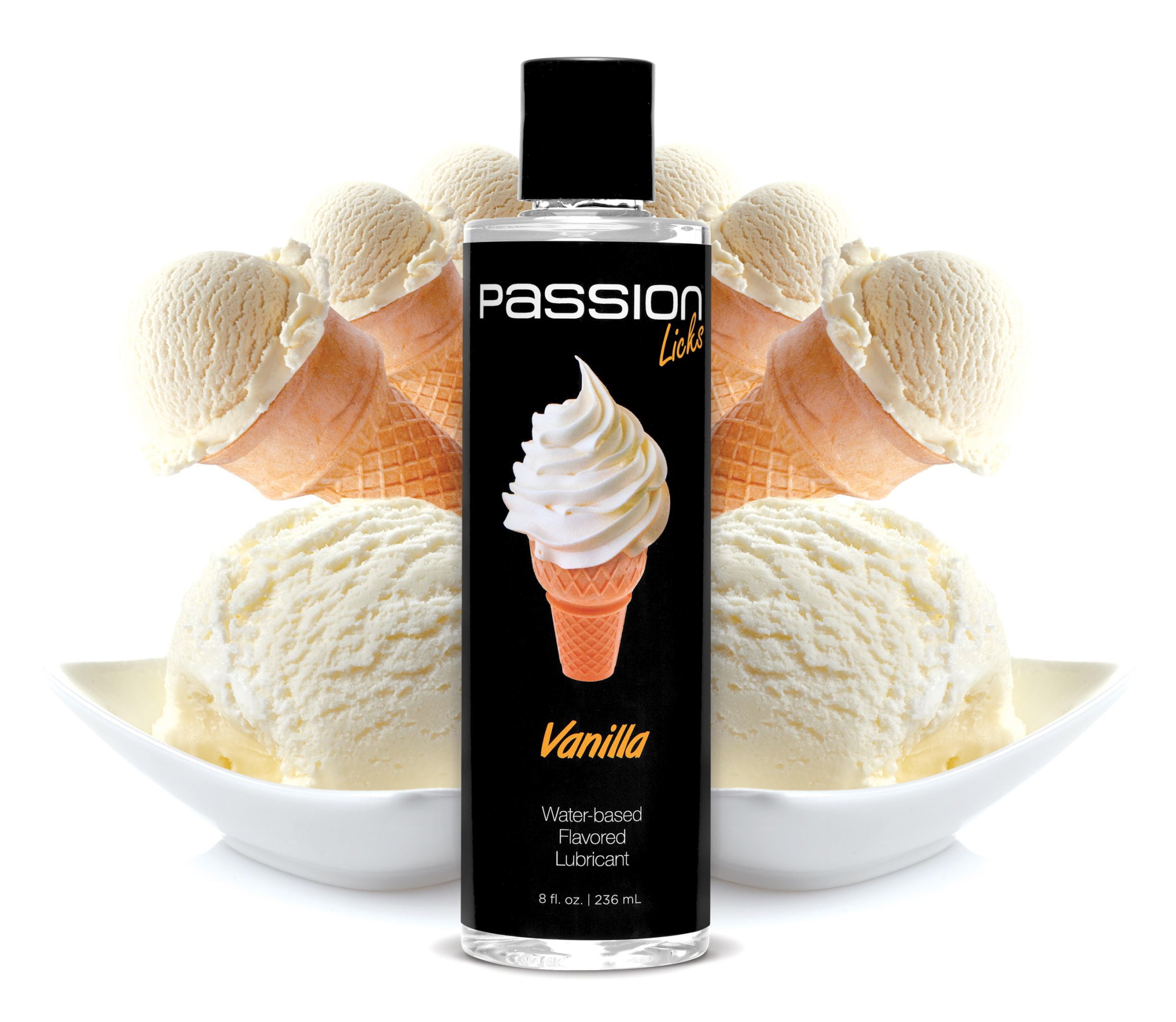 PASSION LUBES Passion Licks Vanilla Water Based Flavored Lubricant - 8 oz
