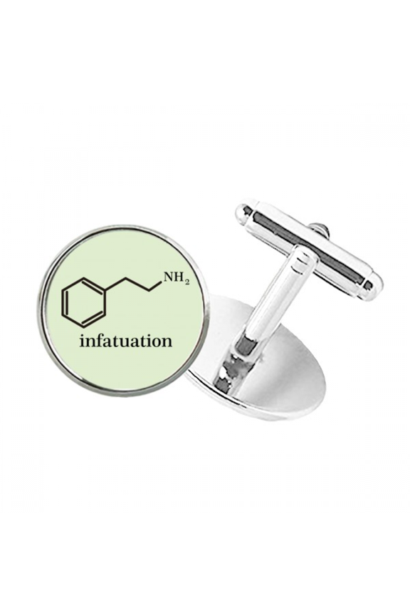 Passion Loves Emotional Chestry Round Button Cuff Clip Stud Cufflinks