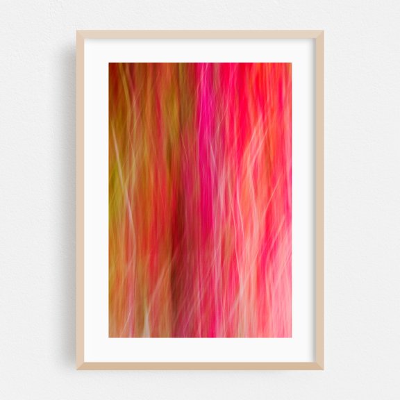 Passion - Rancho Palos Verdes California Photography Abstract Modern Art Psychedelic Surrealism Geometric Pattern Oak Framed Wall Art Print 12 x 18 inches