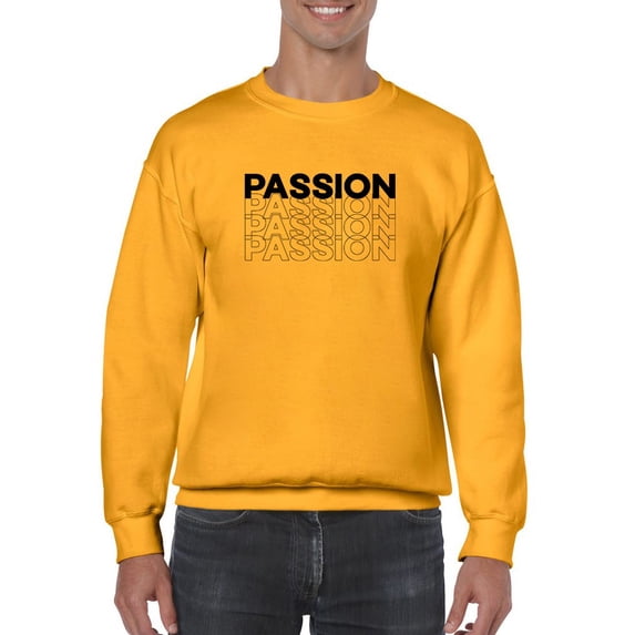 Passion Slogan Sweatshirt Men -GoatDeals Designs, Male x-Large
