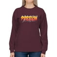 thumbnail image 1 of Passion Slogan W Flames Sweatshirt Women -Image by Shutterstock, Female Medium, 1 of 4