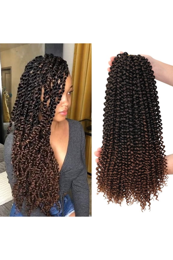Passion Twist Hair Water Wave Hair Crochet Braids Bohemian Hair Extension USABrown