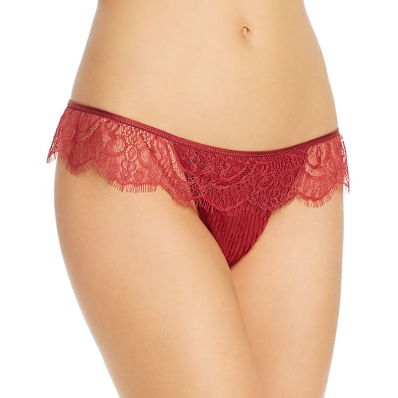 Passionata by Chantelle Women’s Gloria Lace Tanga Thong, Wine,Small