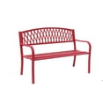 thumbnail image 1 of Hi-Line Gifts Cast Iron Outdoor Garden Bench - 50" - Red, 1 of 5