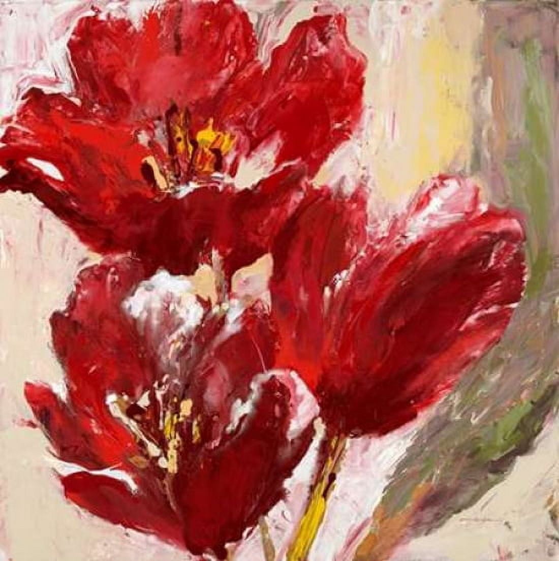 Passionate Red Tulip Canvas Art - Brent Heighton (24 x 24)