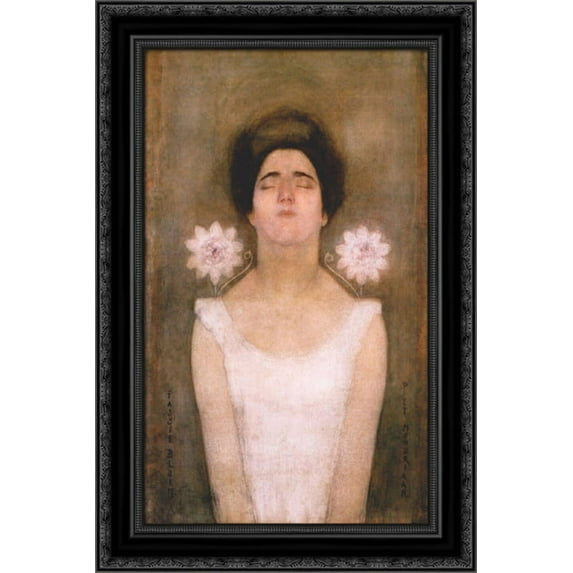 Passionflower 19x24 Black Ornate Wood Framed Canvas Art by Mondrian, Piet
