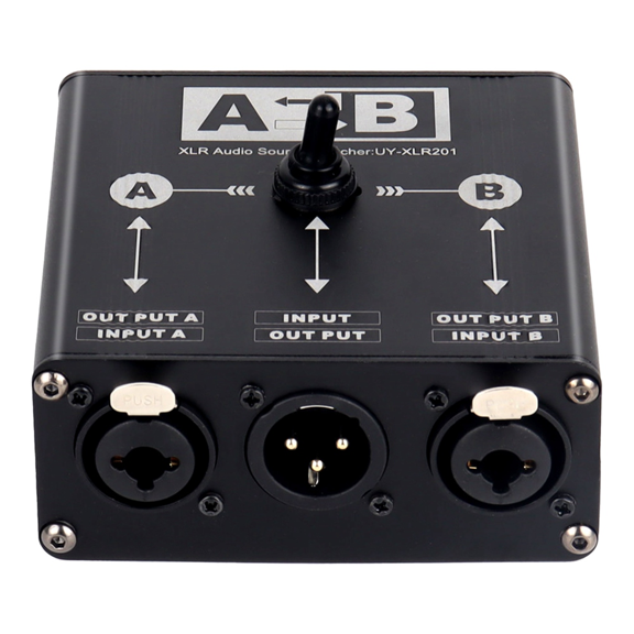 Passive 2 in 1 Out or XLR Balanced Audio Source Switcher Box Manual for Microphone Sou pwm25