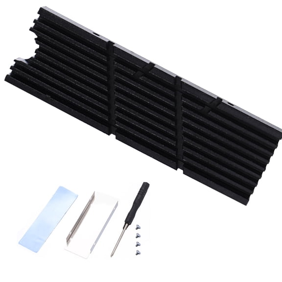 Passive Cooling Aluminum Heatsink For 2280 NVMe Drive Includes Silicone Thermals Pad for Game Setups ooling Systems