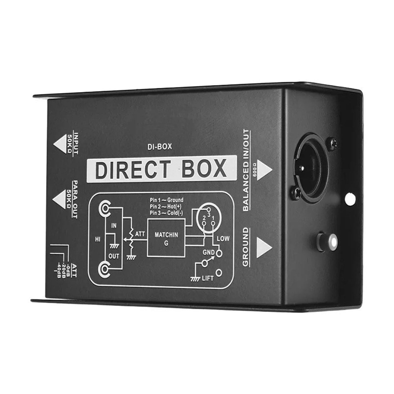 Passive DI Box Direct Injection Box Low Noise Guitar Bass DI Single ...