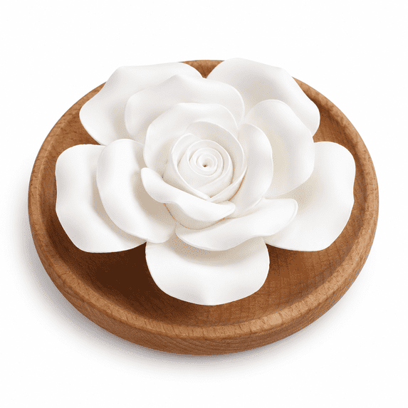 Floper Diffuser Passive Essential Oil Diffuser, Ceramic Flower Diffuser for Essential ...