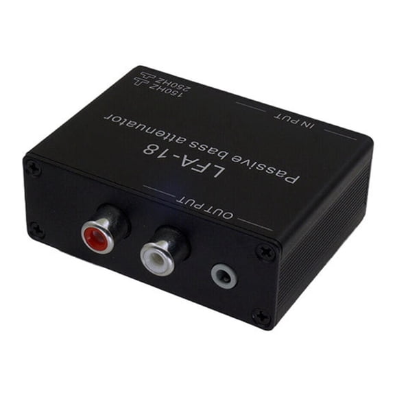 Passive Low Frequency Attenuator 3.5mm and RCAs Inputs for Fast Connection in Recording Studios and Live Shows