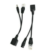 Passive PoE Injector and Splitter Kit for IPCameras and Wireless Access Points with DC5.5x2.1mm Connectors RJ45 Plugs