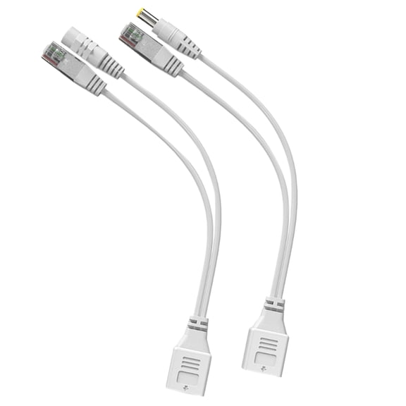Passive PoE Injector and Splitter Kit with DC5.5x2.1mm RJ45 Connector Power Over Ethernet for Ethernet Power Supply