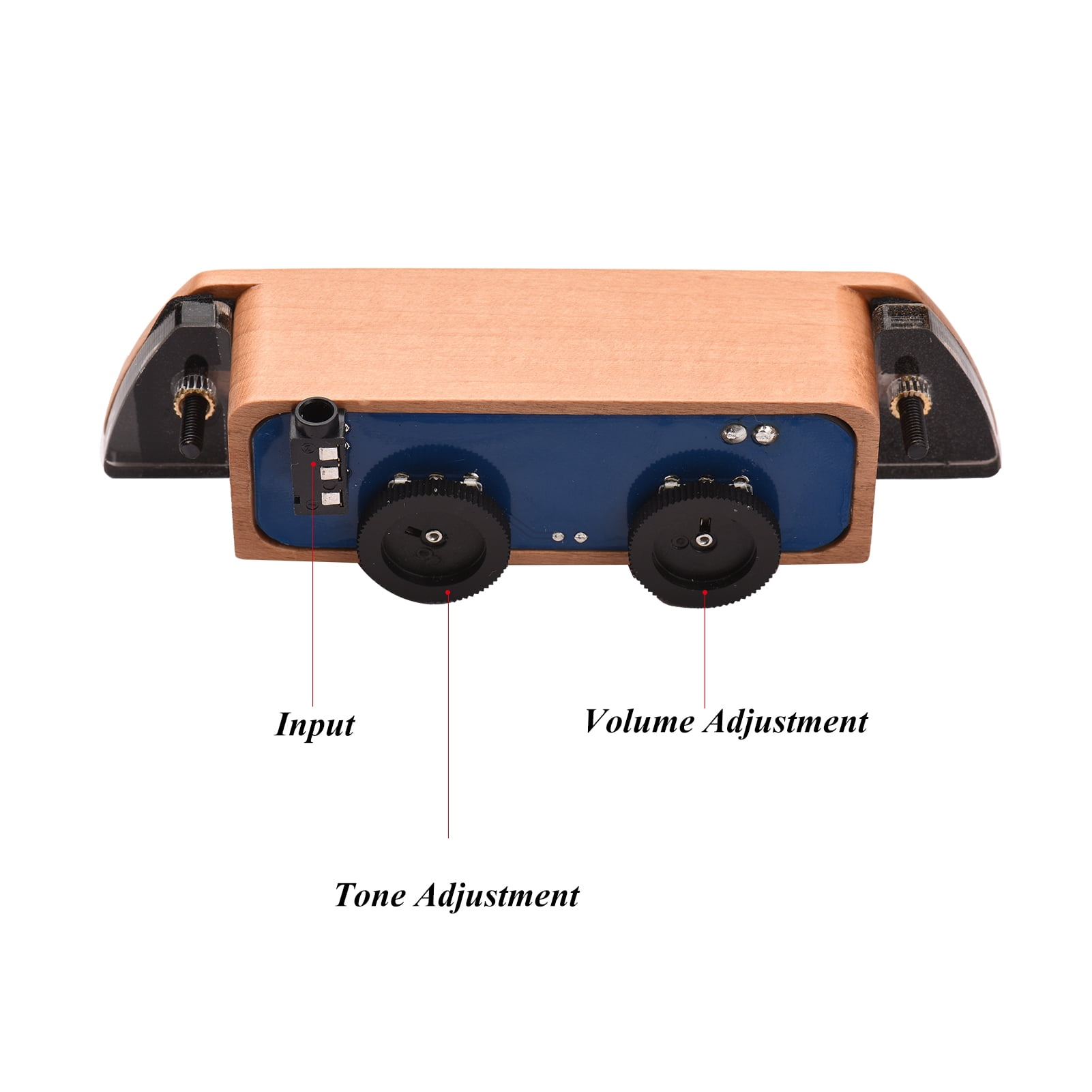 Passive Soundhole Pickup RG-S3 Acoustic Guitar Magnetic Pickup Beech Wood Passive Magnetic Soundhole Pickup No Battery/Drilling Required