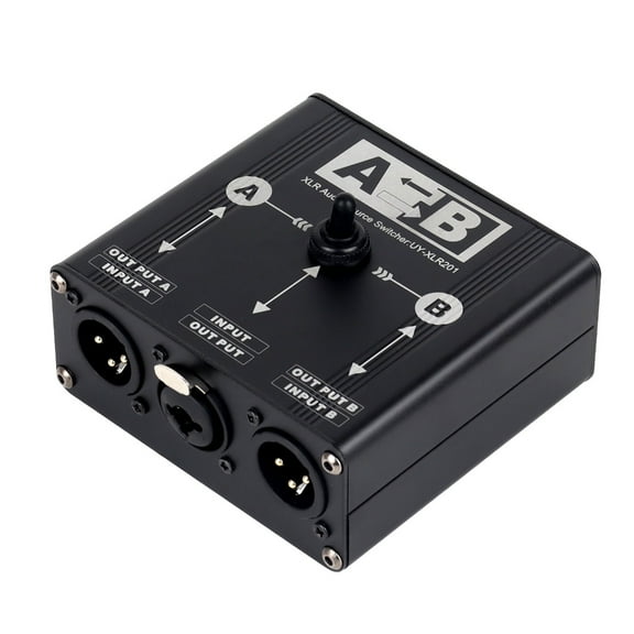Passive XLR Sound Switcher 2 Channel Selectors Balanced Interfaces For Studio Use