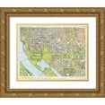 thumbnail image 1 of Passonneau 18x15 Gold Ornate Wood Framed with Double Matting Museum Art Print Titled - Monumental Center Washington DC - Passonneau 1996, 1 of 4
