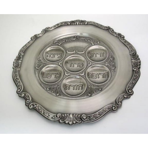 Passover Seder Plate, Pewter