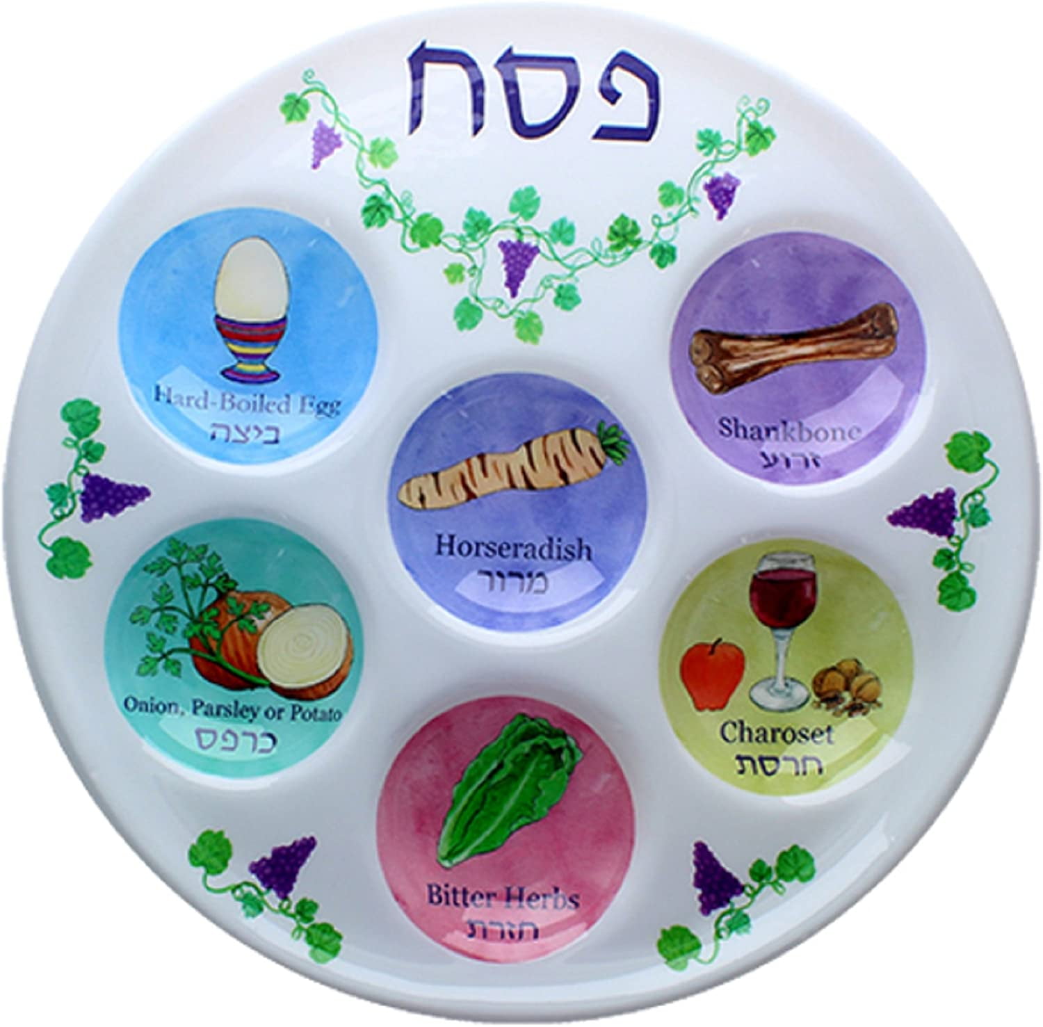 Passover Seder Plates (10 Pack) 10" Heavy Duty Quality Plastic Disposable Plates.