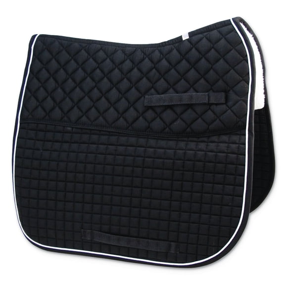 Passport Double Back Dressage Pad (Black/White, Dressage)