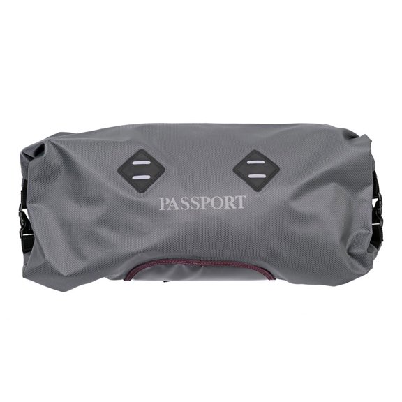 Passport Handle Bar Bag, Double Roll Ends (11L) - Gray