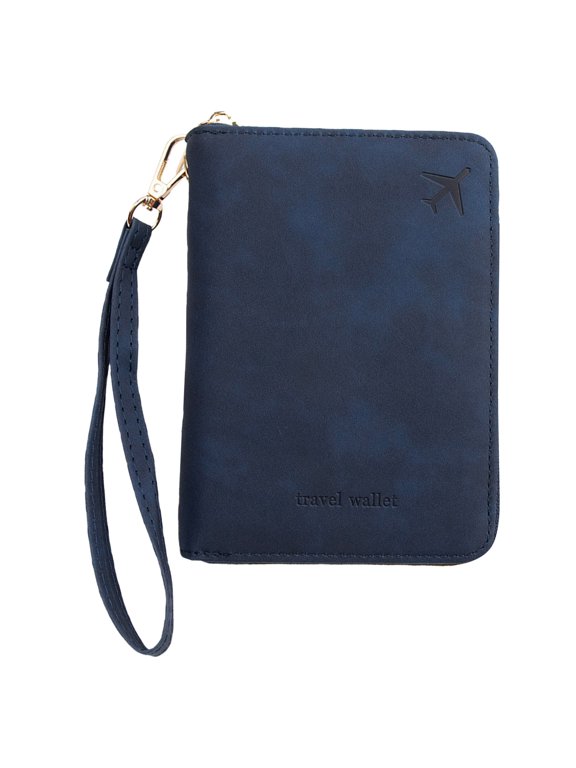 Passport Holder Family Travel Document Organizer,Multifunctional Change Storage Document Bag with Zipper,4.33x6.1 inch Waterproof Passport Wallet Portable Case for Cards,Boarding Pass