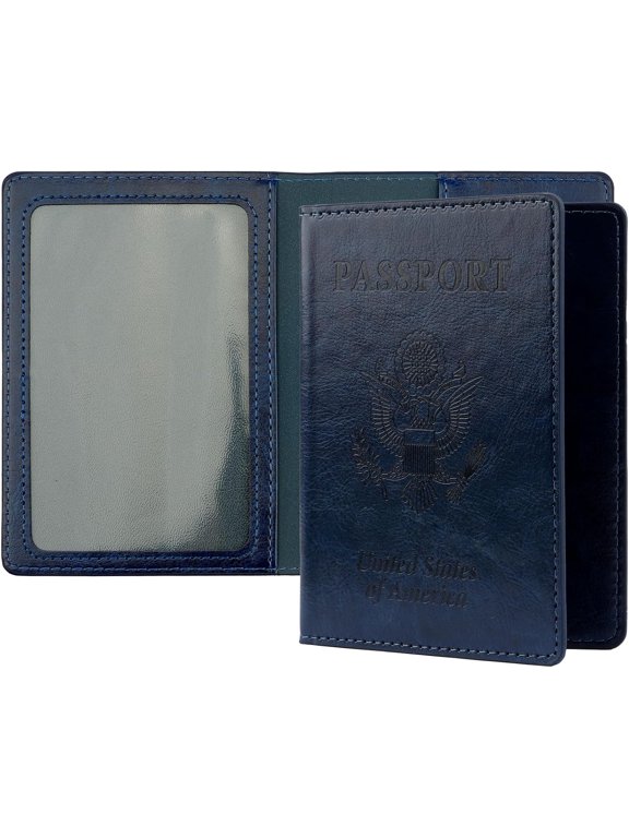 Passport Holder, Passport Cover Case, Travel Essentials, 1 Pack DARK BLUE