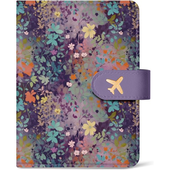 Passport Holder for Travel Essentials, RFID Blocking Leather Cover Wallet with  Closure, Aesthetic & Cute Passport Book Case for Women and Men - Violet