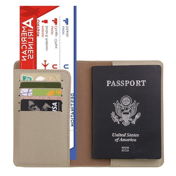 Passport Holder Travel Wallet RFID Blocking Case Cover - Minimalist Premium PU Leather Passport Wallet Holder, Passport, ID, Card and Boarding Pass Holder Travel Organizer