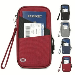 Travel Wallet Family Passport Holder Document Case Organizer Travel accessories Document Bag Cardholder Blue Walmart