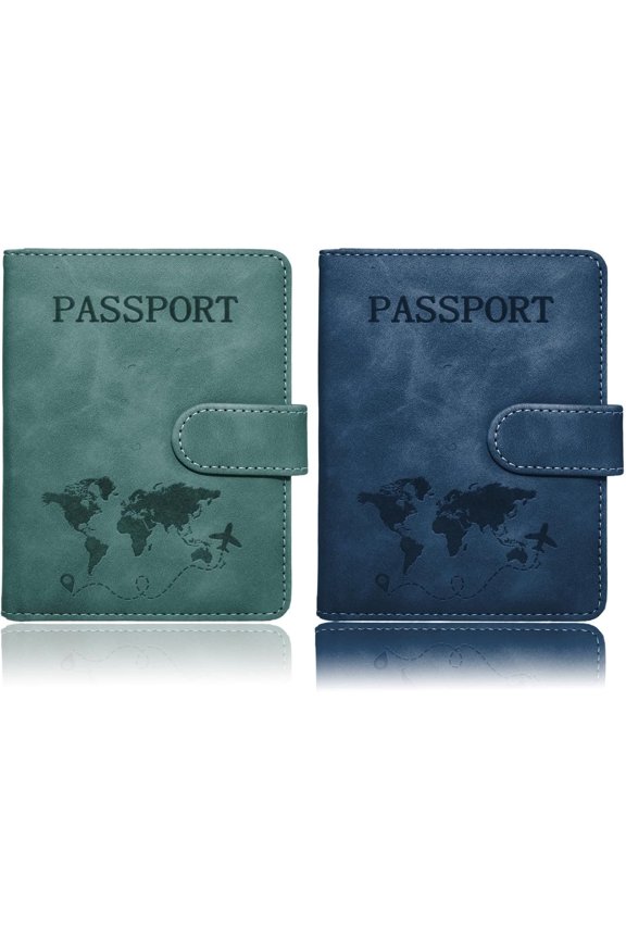 Passport Holder for Travel Essentials, 2 Passport Cover for Women Men
