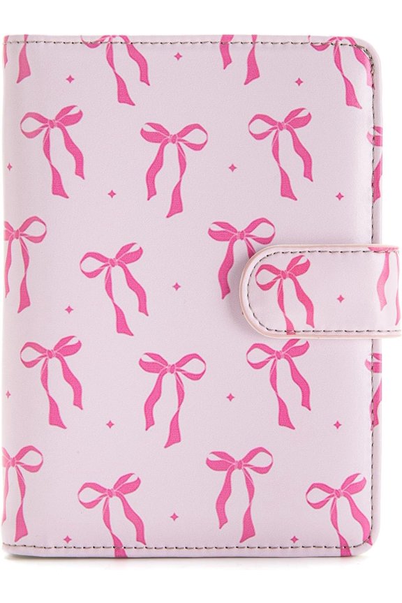 Passport Holder for Travel Essentials, RFID Blocking Passport Wallet Cover with Closure, Passport Book Holders for Women and Men ( Bow)