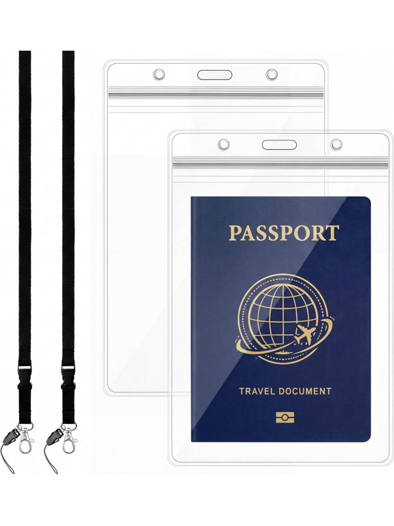 Passport Holder with Adjustable Lanyard