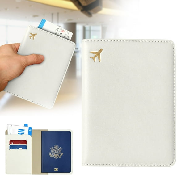 Passport Holders, PU Leather Passport Holder Covers Case, Waterproof Rfid Blocking Travel Wallet Passport Holder, Durable Passport Wallet for Women and Men, 1 Pcs, 5.59x4.21"