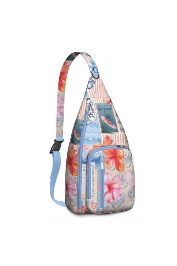 Passport Ready Sling Backpack - Vintage Travel Style with Organized Storage, Perfect for International Vacations