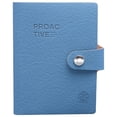thumbnail image 1 of Passport Size Leather Notebook, A7 Mini Travel Journal, Faux Leather Diary with Snap Closure, Portable Pocket Notebook for Travelers, Office Notes, Daily Planner Use, 1 of 5