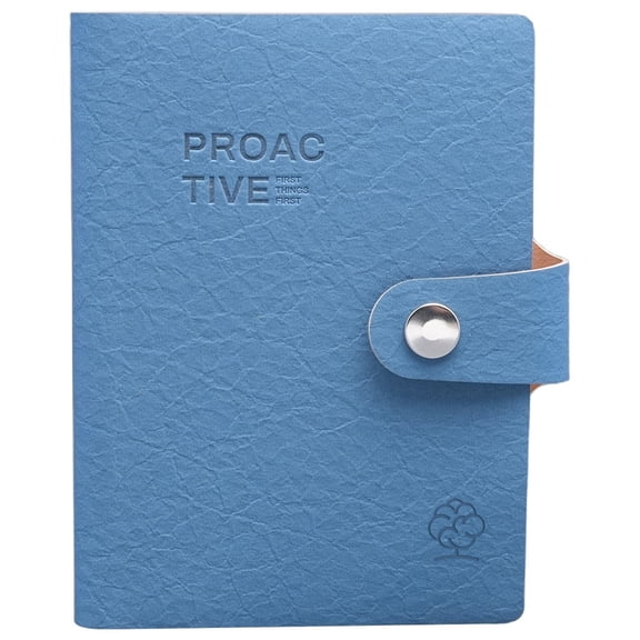 Passport Size Leather Notebook, A7 Mini Travel Journal, Faux Leather Diary with Snap Closure, Portable Pocket Notebook for Travelers, Office Notes, Daily Planner Use